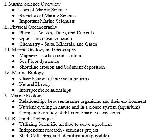 marine syllabus